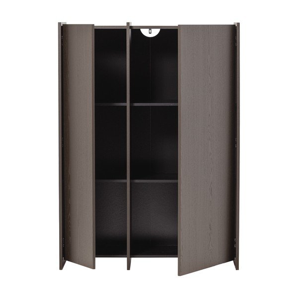 Tumepruun kapp saarepuust dekooriga 102x140x44 cm Brock - WOOOD-image-4