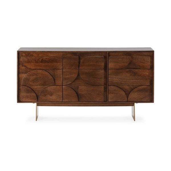 Pruun mangopuidust kummut 145x76x40 cm Trisha - MOME