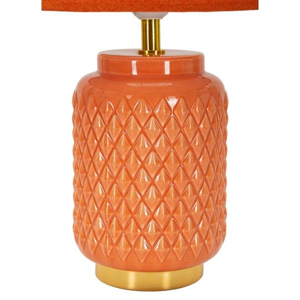 Oranž keraamiline laualamp tekstiilist varjuga (kõrgus 44 cm) - Mauro Ferretti-image-2