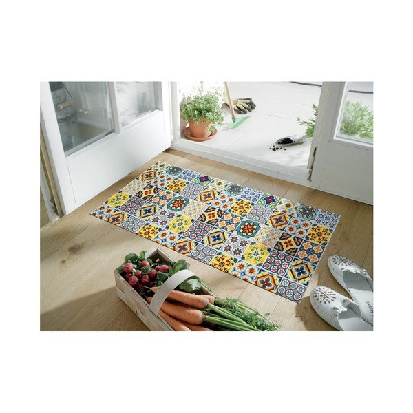 Vysoce odolný běhoun Webtappeti Azulejo, 58 x 240 cm-image-1