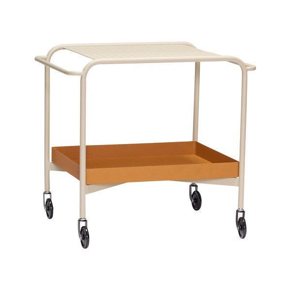 Metallist ratastega serveerimislaud 47x66 cm Push - Hübsch-image-2