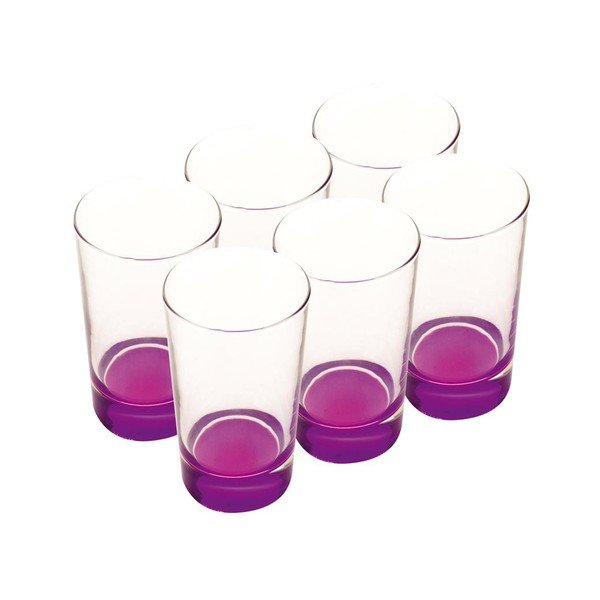 Sada skleniček, 460 ml, fialové