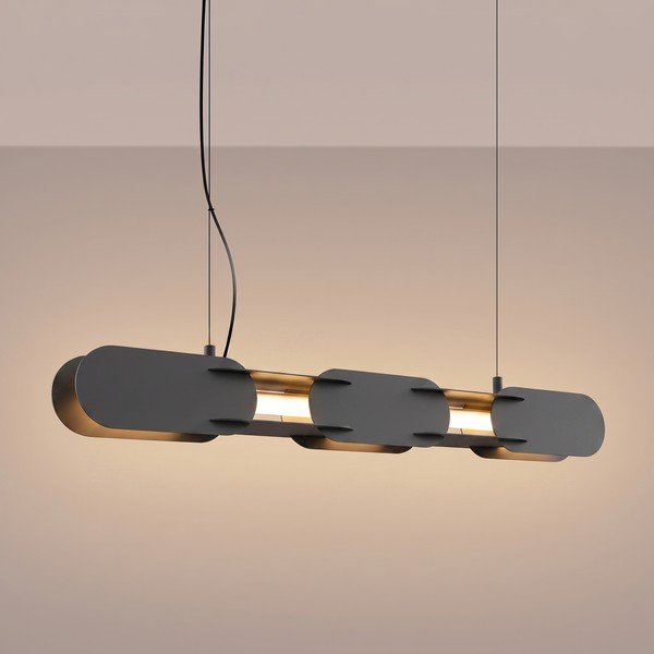 Must metallist LED-rippvalgusti CHAIN - Thoro-image-1