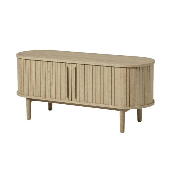 Heleda naturaalse tammepuust televiisorilaud 140x56x40 cm Meta - Unique Furniture