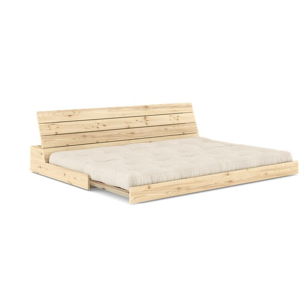 Hall-beež linane diivanvoodi 196 cm Base - Karup Design-image-4