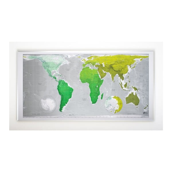 Magnetická mapa světa The Future Mapping Company, 196 x 100 cm