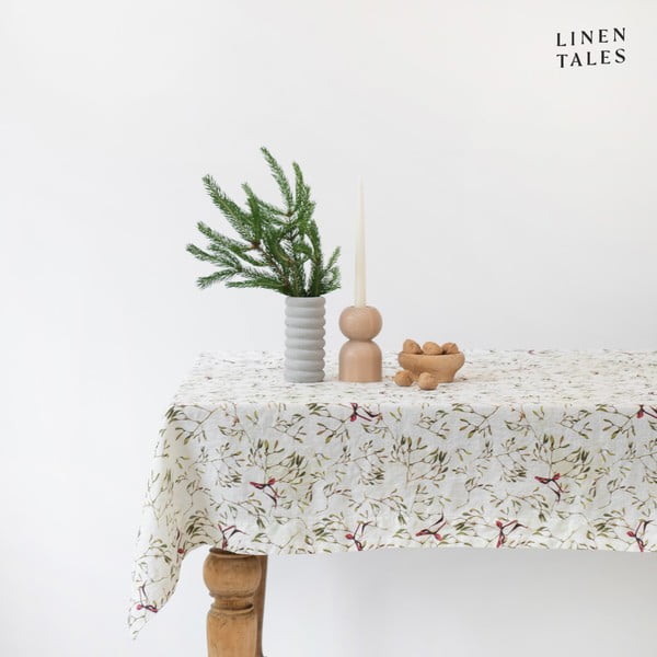 Linane laudlina jõulumotiividega 140x300 cm - Linen Tales