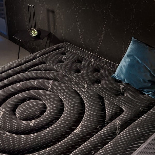 Keskmise/extrakindla vahtpolsterdusega kahepoolne madrats 80x200 cm Premium Black Multizone - Moonia-image-4