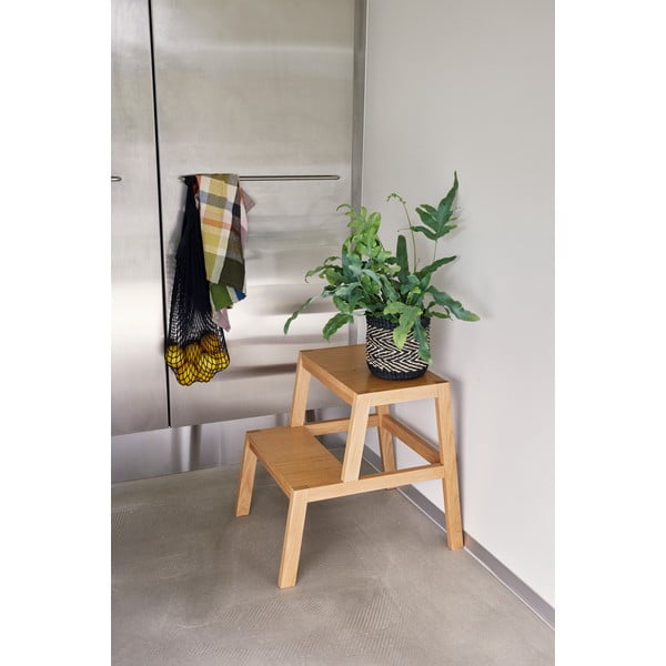 Naturaalset värvi tammepuidust taburet Alp - Hübsch-image-2