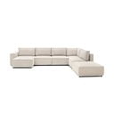 Kreem velvetist U-kujuline diivan, parem nurk  Nihad modular - Bobochic Paris
