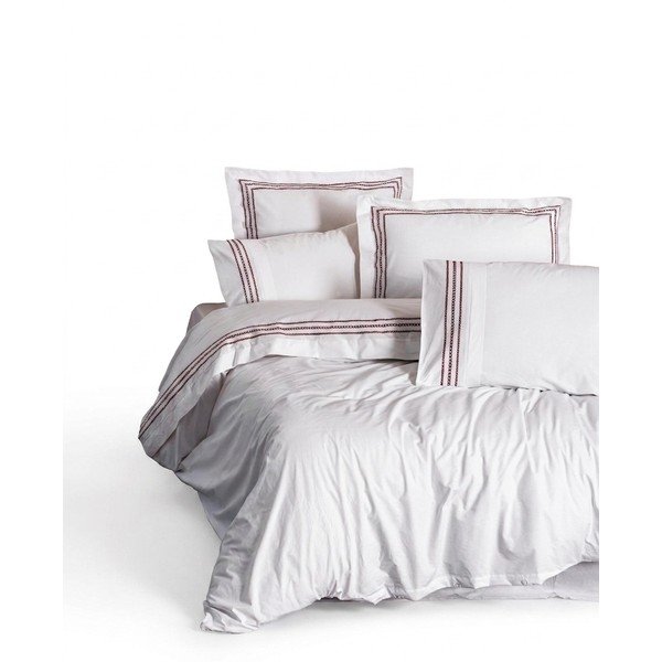 Valge Renforcé puuvillast pikendatud voodipesu kaheinimesevoodile 240x220 cm Red Heritage Lines - Mila Home Luxury