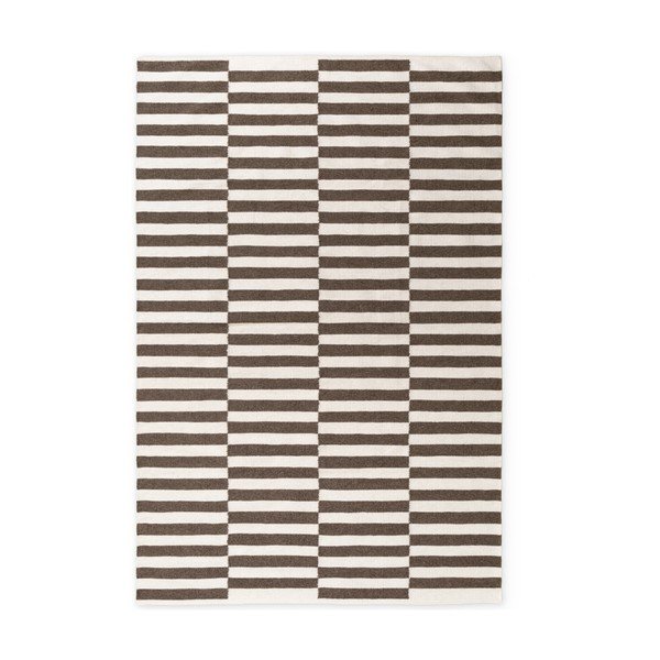 Valge/pruun kahepoolne/käsitsi kootud villavaip 200x300 cm Vika - Hanse Home