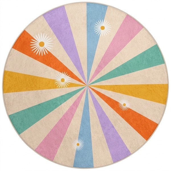 Pestav laste mänguvaip ø100 cm Rainbow Daisy - Mila Home