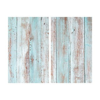 Karastatud klaasist katte komplekt pliidi äärde 2tk 52x30 cm Blue Wood - Allstar
