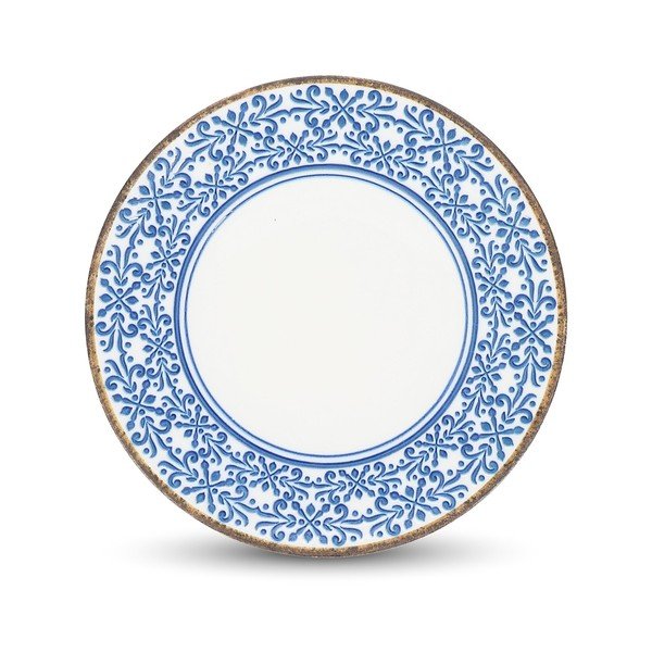 Valge/sinine portselantaldrik ø 27 cm Azul - BonBistro