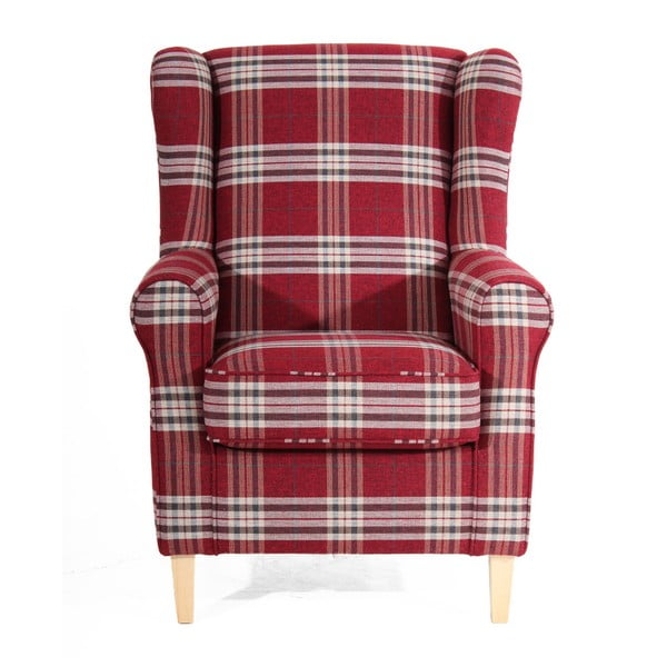 Punane ruuduline tugitool Lorris - Max Winzer-image-3