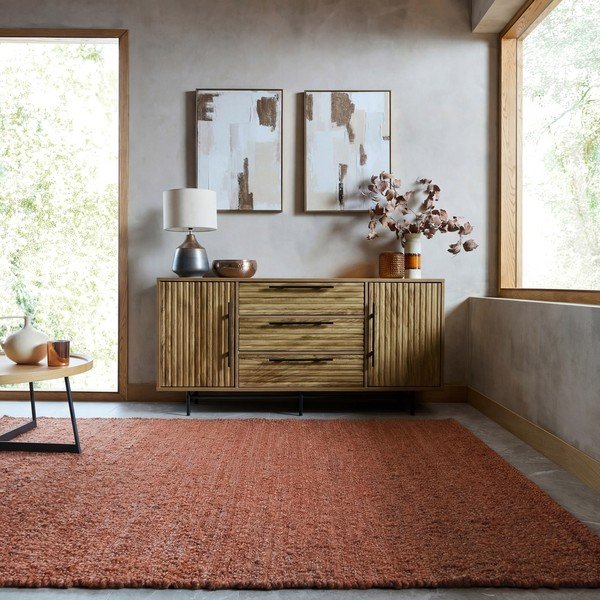 Käsitsi kootud terrakotavärvi vaip 120x170 cm Finley - Flair Rugs-image-1
