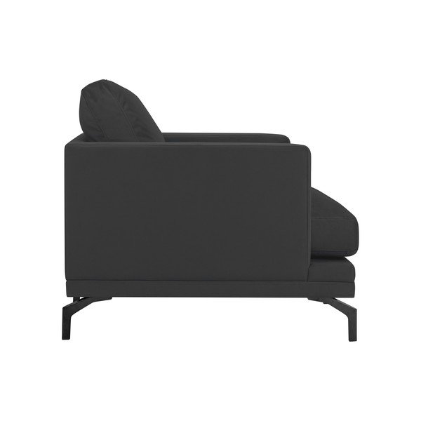 Tmavě šedé křeslo s podnožím v černé barvě Windsor & Co Sofas Jupiter-image-2