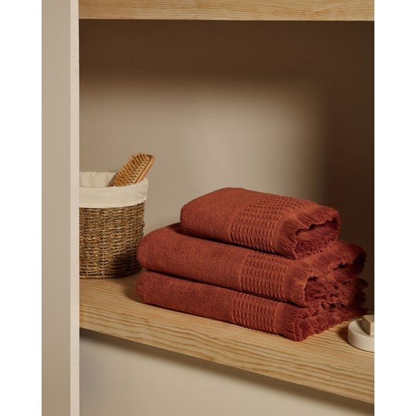 Puuvillane rätik tellisvärvi 50x90 cm Veta - Kave Home-image-1