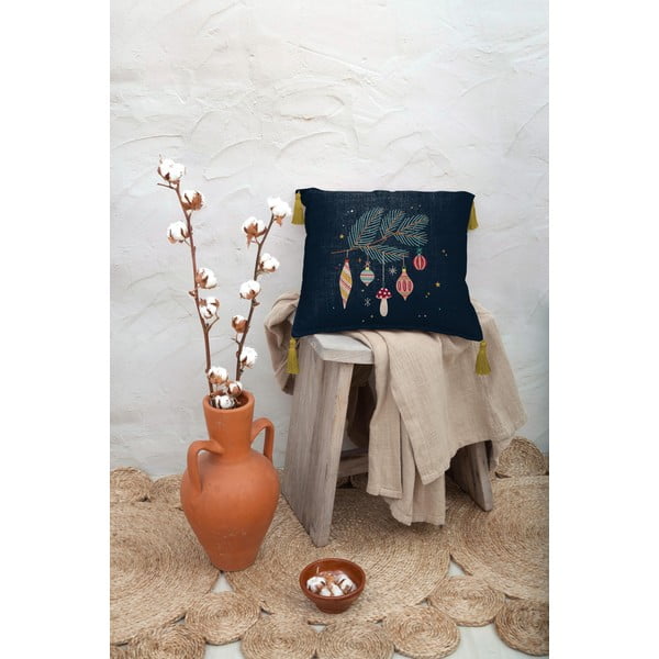 Tumesinine linasest riidest padi, 45 x 45 cm Christmas Ornaments - Really Nice Things-image-1