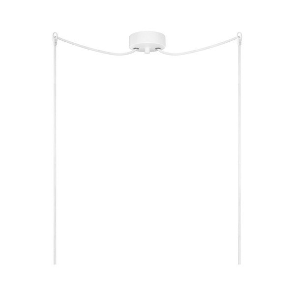 Bílostříbrné dvojité závěsné svítidlo s bílým kabelem a bílou objímkou Sotto Luce Tsuki, Ø 30 cm-image-3