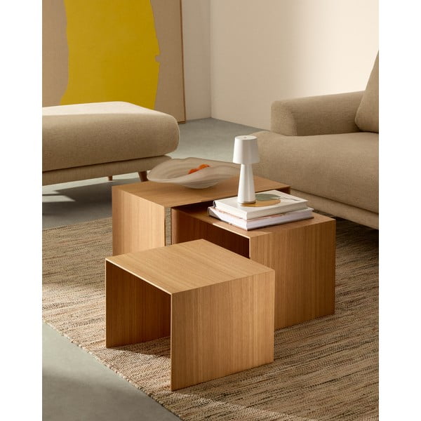 Tammespoonist abilauad 3tk komplektis 40x60 cm Litto - Kave Home-image-1