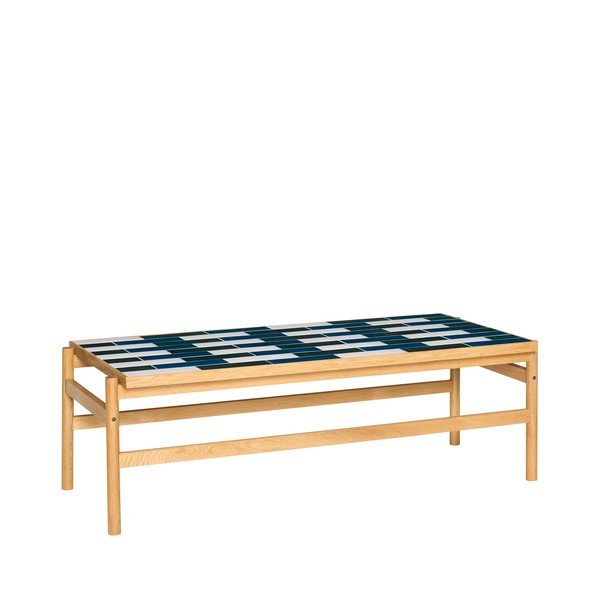 Mustvalge/naturaalse tammepuust kohvilaud 61x132 cm Motif - Hübsch