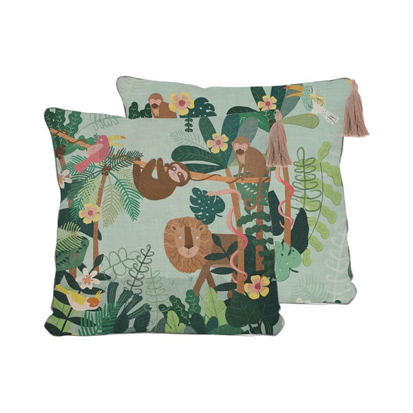 Roheline linane džungli sõprade padi, 45 x 45 cm - Little Nice Things