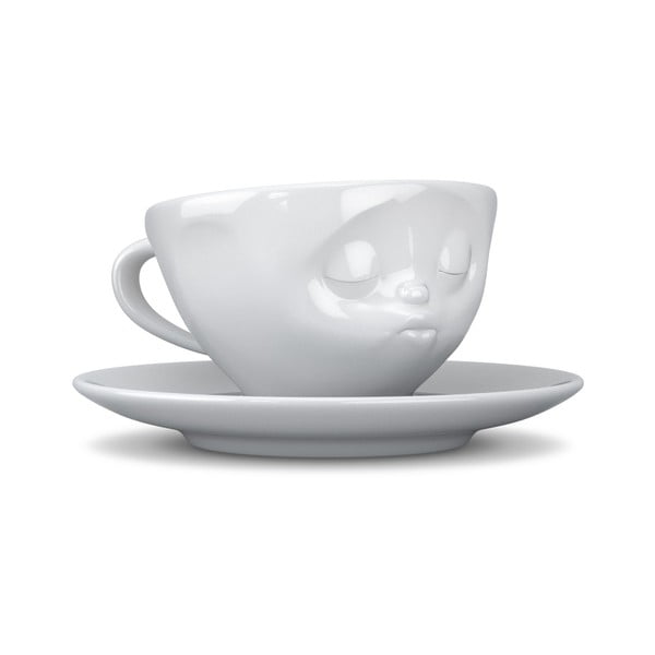 Valge portselanist kohvitass Kisses, maht 200 ml - 58products-image-1