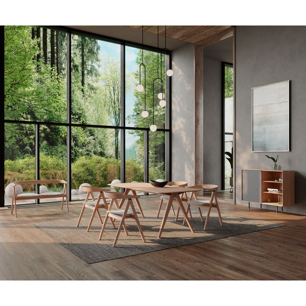 Must-pruun tammepuust söögitool Ava - Gazzda-image-1