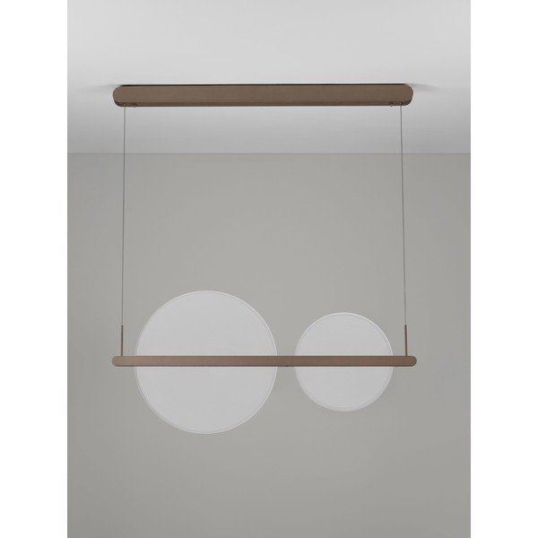 Pruun alumiiniumist hämardatav LED-rippvalgusti akrüülklaasist varjuga Noah - Nova Luce-image-3