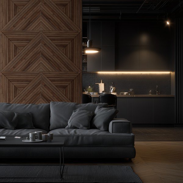 Kangast akustilised paneelid komplektis 2 tükki 60x60 cm Medium Timber II - Styler-image-2