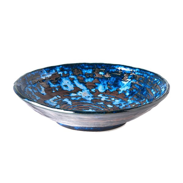Sinine keraamiline sügav taldrik, ø 24 cm Copper Swirl - MIJ