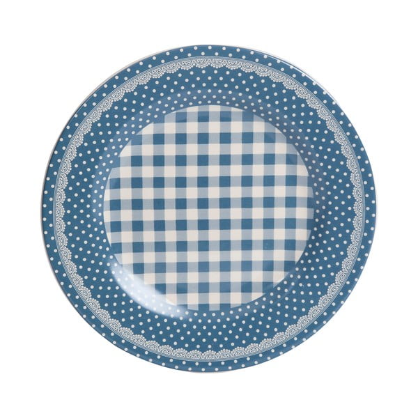 Jídelní talíř Blue Dots&Checks, 25.5 cm