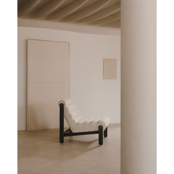 Valge bukleekangast tugitool Magira - Kave Home-image-1