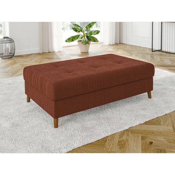 Tellisevärvi velvetist diivan 118 cm Ariella – Ropez-image-1