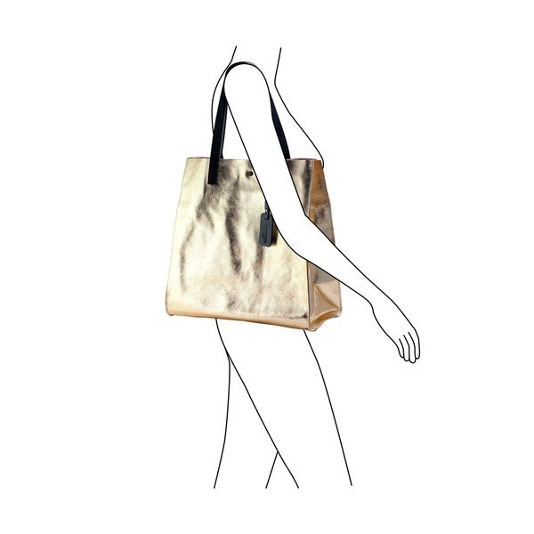 Kabelka zlaté barvy z pravé kůže Andrea Cardone Amy-image-2