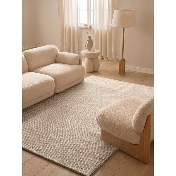 Kreemikas käsitsi kootud villane vaip 160x230 cm Richmond Diana - Ted Baker-image-1