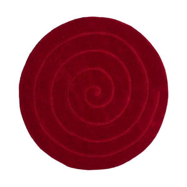 Rubiinpunane villane vaip , ⌀ 180 cm Spiral - Think Rugs