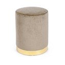 Taupe sametine taburet Lucilla – Yes Everyday