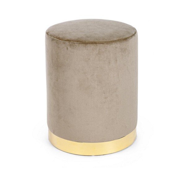 Taupe sametine taburet Lucilla – Yes Everyday