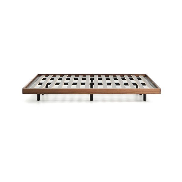 Pruun kasepuidust kaheinimesevoodi ilma peatsita ja voodipõhjaga 160x200 cm Norlen - Kave Home-image-4