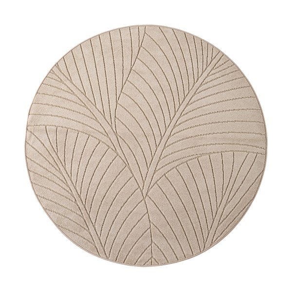 Beež ümmargune sise- ja õuevaip ø 80 cm Nova 1203 - Ayyildiz Carpets