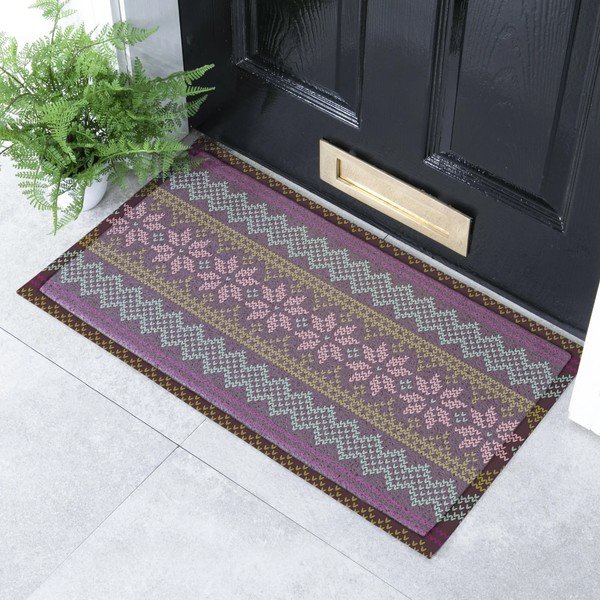 Matt taaskasutatud plastist 40x70 cm Fair Isle - Artsy Doormats-image-1