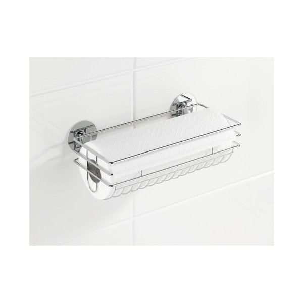 Hõbedane majapidamispaberi hoidja isekleepuv kroomitud teras Turbo-Loc – Wenko-image-3