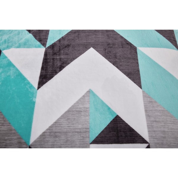 Hall-türkiissinine mikroplüüsist voodipesu üheinimesevoodile 140x200 cm Abstract - My House-image-4