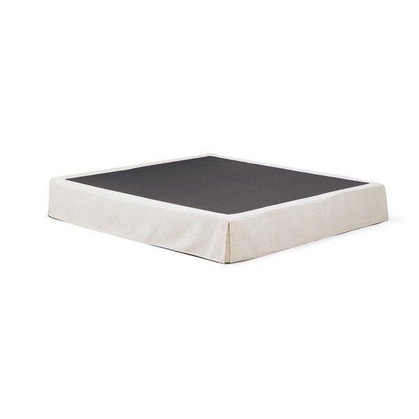 Valge polsterdatud kaheinimesevoodi ilma peatsita 180x200 cm Jaira - Kave Home