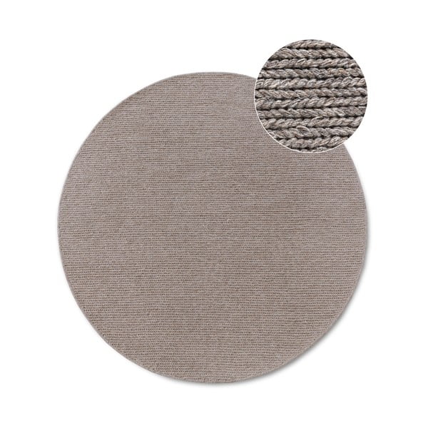 Helepruun käsitsi kootud ümmargune villane vaip ø 200 cm Francois - Villeroy&Boch