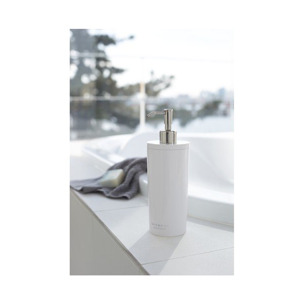 Valge plastikust seebidosaator 500 ml Round - YAMAZAKI-image-3