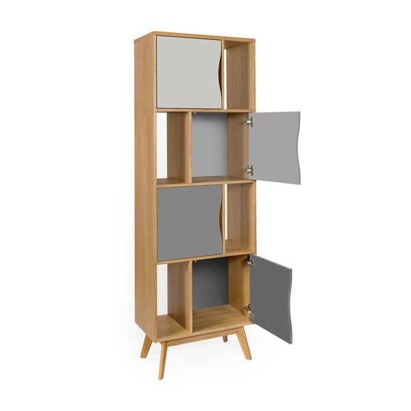 Hall raamaturiiul tammepuust 65x191 cm Avon - Woodman-image-4